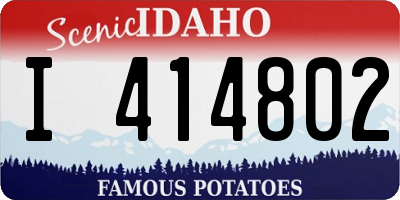 ID license plate I414802