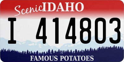 ID license plate I414803