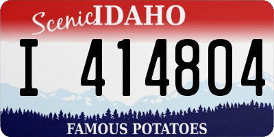 ID license plate I414804