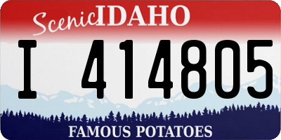 ID license plate I414805