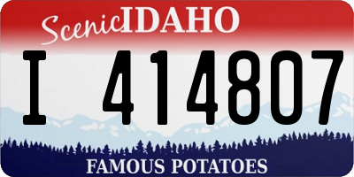 ID license plate I414807