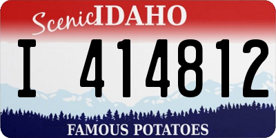 ID license plate I414812