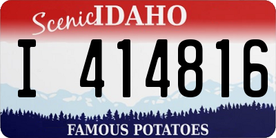 ID license plate I414816