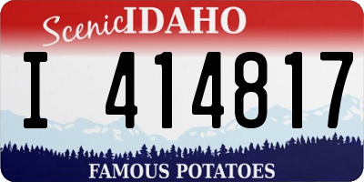 ID license plate I414817