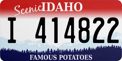 ID license plate I414822