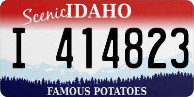 ID license plate I414823
