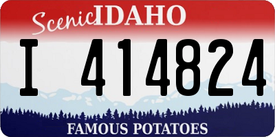 ID license plate I414824