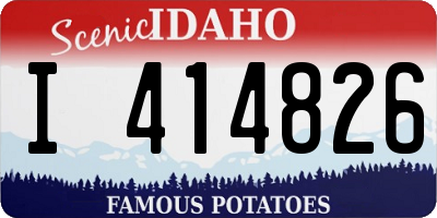 ID license plate I414826