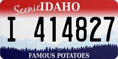 ID license plate I414827