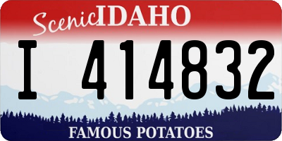 ID license plate I414832