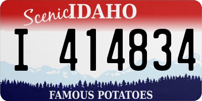 ID license plate I414834