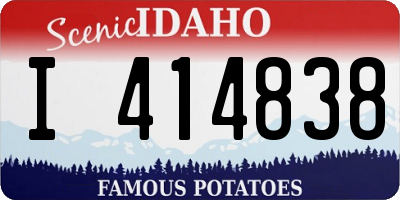 ID license plate I414838