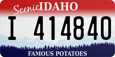 ID license plate I414840