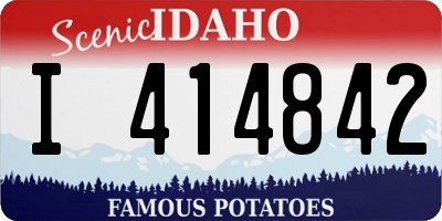 ID license plate I414842
