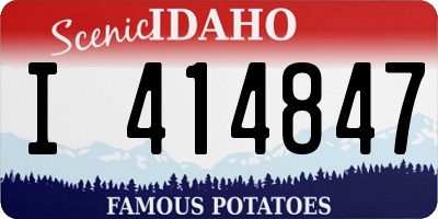 ID license plate I414847