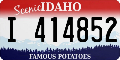 ID license plate I414852