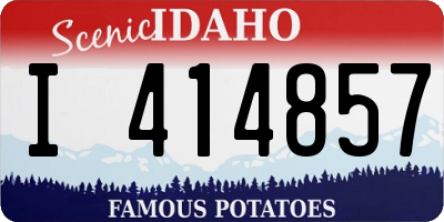 ID license plate I414857