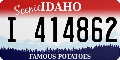ID license plate I414862