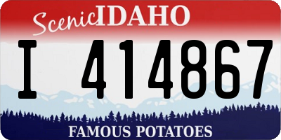 ID license plate I414867