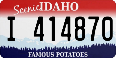 ID license plate I414870