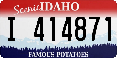 ID license plate I414871