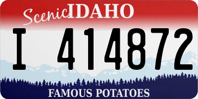 ID license plate I414872