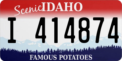 ID license plate I414874