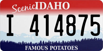ID license plate I414875