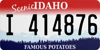 ID license plate I414876