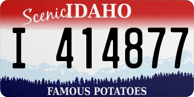 ID license plate I414877