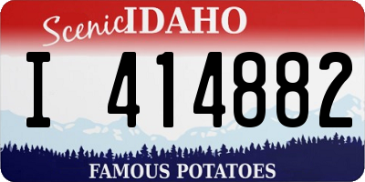 ID license plate I414882
