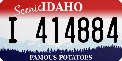 ID license plate I414884