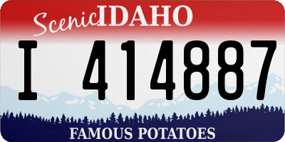 ID license plate I414887