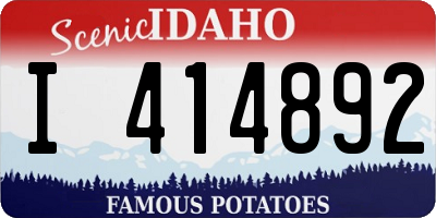 ID license plate I414892