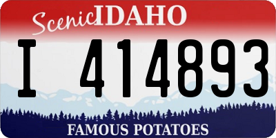 ID license plate I414893