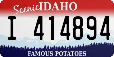 ID license plate I414894