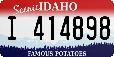 ID license plate I414898