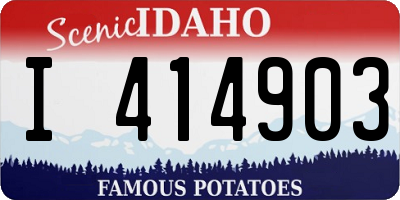 ID license plate I414903