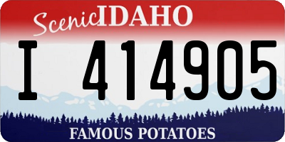 ID license plate I414905