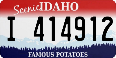 ID license plate I414912
