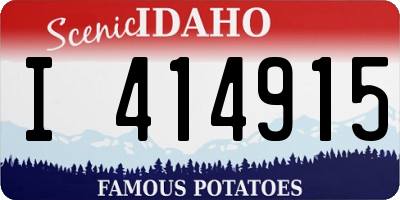 ID license plate I414915