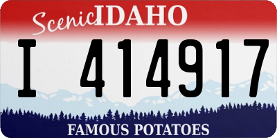 ID license plate I414917