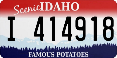 ID license plate I414918