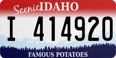 ID license plate I414920