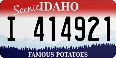 ID license plate I414921