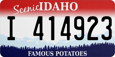 ID license plate I414923