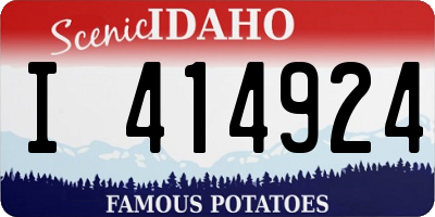 ID license plate I414924