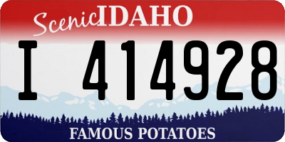 ID license plate I414928