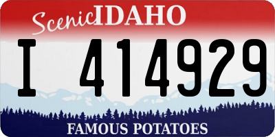 ID license plate I414929