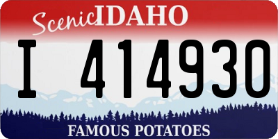 ID license plate I414930